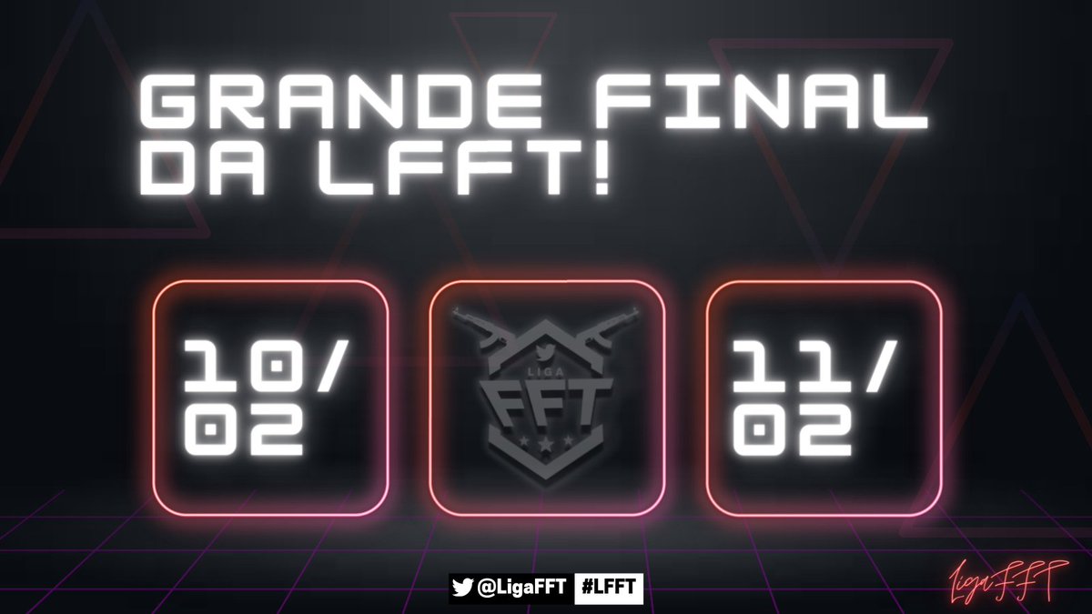 LigaFFT's tweet photo. A GRANDE FINAL DA LIGA vem ai!
12 equipes, 10 quedas e muita trocação. Teremos muitas surpresas até lá, fiquem de olho, quem sabe não solto algo mais tarde?! rs...

Dias 10/02 e 11/02 as 19h.
#LFFT https://t.co/7afosTi7ys