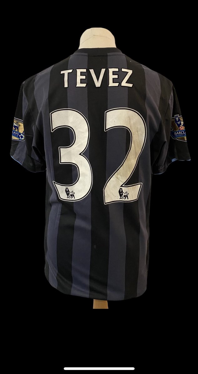 ManWorn's tweet photo. Carlos Tevez 2012/13 unwashed muddy shirt worn v’s Aston Villa at Villa Park. Tevez scoring City’s only goal in a 1 nil victory https://t.co/UI5o843ZrU