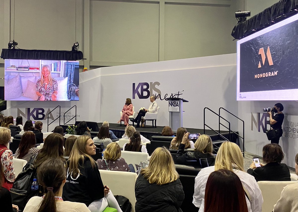 📸: Monogram is elevating 𝒉𝒆𝒂𝒍𝒕𝒉 𝒂𝒏𝒅 𝒘𝒆𝒍𝒍𝒏𝒆𝒔𝒔 on the main <a href="/KBIS/">KBIS</a> stage! Great #KBISNeXT convo with new Monogram partner <a href="/GwynethPaltrow/">Gwyneth Paltrow</a>, her designer Brigette Romanek and the creative director of our luxury appliances brand, <a href="/RichardA2Z/">Richard Anuszkiewicz</a>.

#GEAatKBIS #KBIS2022