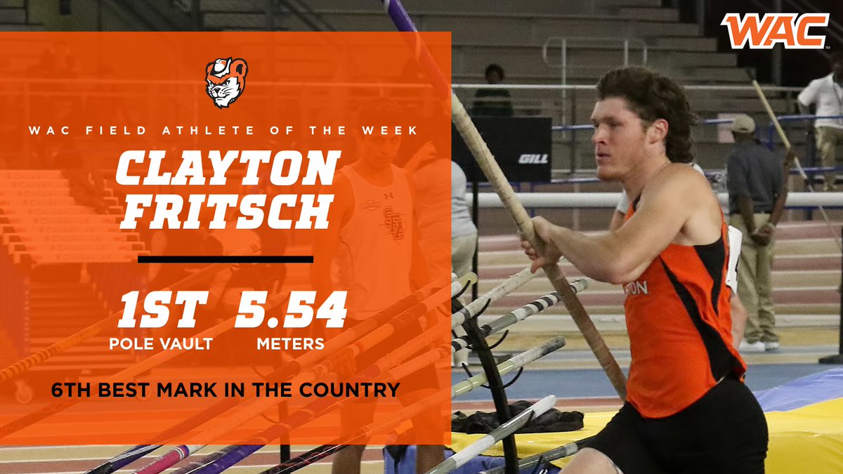 BearkatsTFXC's tweet photo. Clayton Fritsch continues to impress this indoor season, taking 🥇 at the Charlie Thomas Invitational to earn WAC weekly honors!

#EatEmUpKats

Story 🔗 👇
https://t.co/fToSY4UdeJ https://t.co/B59KEaj3wS