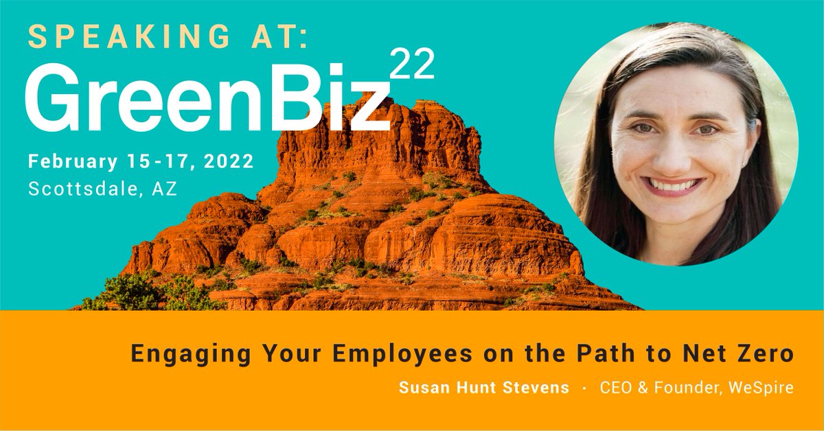 goWeSpire's tweet image. Looking forward to #GreenBiz22 next week! Will @goWeSpire see you there?

Come checkout @huntstevens with @Tim_Trefzer from @CoxEnterprises and Georgia Maloney from @MarshMcLennan talk about how to catalyze your employees to reach #NetZero #ESG #EmployeeEngagement @GreenBiz