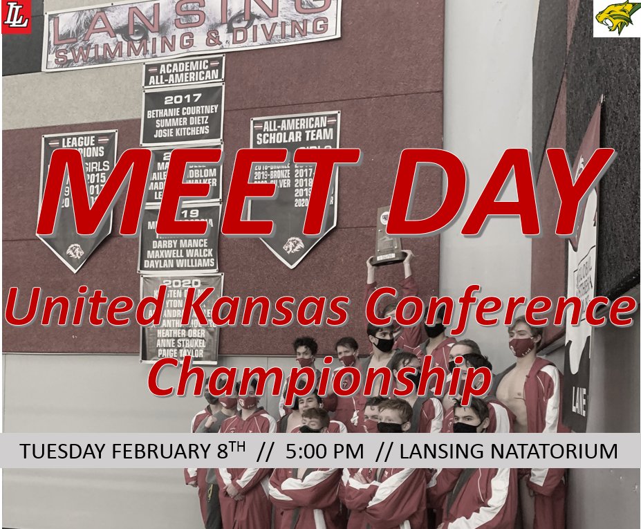 LHS_SwimCoach's tweet photo. CHAMPIONSHIP MEET DAY!!!
UKC Championships
📍Lansing HS Natatorium
⌚️ 5:00 PM
📱 Follow results on MeetMobile

@LansingLionsLL @blhsathletics @LVTSportsGuy @KSHSSwimming @KSHSAA @PeteTweets453 @dhs_swim @TGoldenBears @HeightsSwim https://t.co/PpAgOlqmho