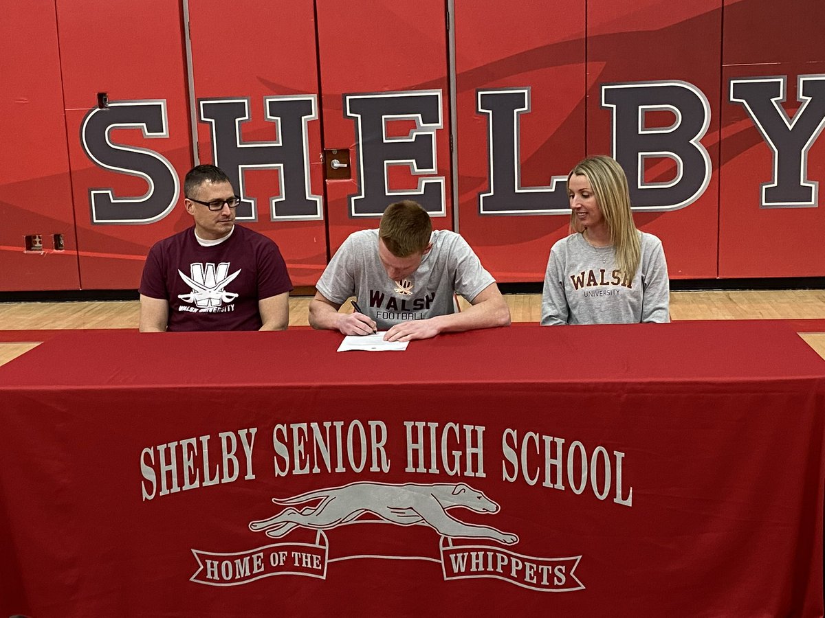 CoachMahaney1's tweet photo. Congratulations to @Blaine12Bowman who had his signing ceremony to Walsh University. Congratulations to Blaine and his family! https://t.co/dCSuSTQPLt