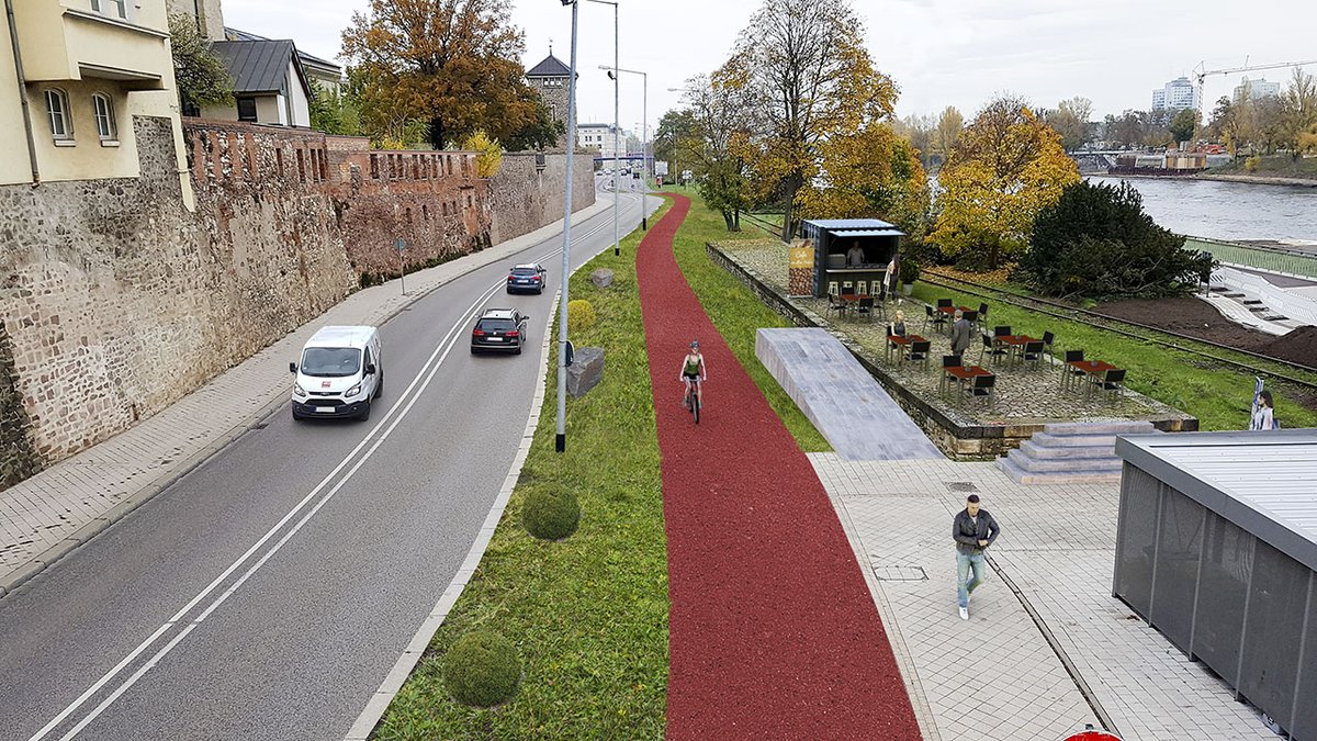 Schleinufer sollen die Radfahrenden offensichtlich die Straße benutzen. Dann können wir doch eigentlich gleich zurückbauen, wie vom <a href="/ADFC_MD/">ADFC Magdeburg</a> gewünscht. <a href="/Ottostadt/">Ottostadt Magdeburg</a>