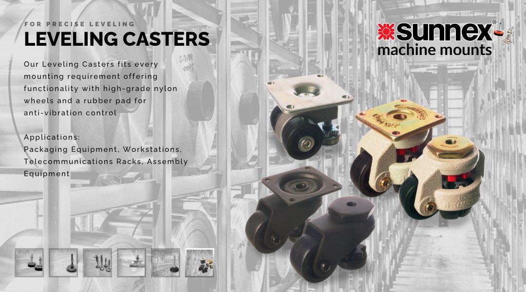 SunnexMounts's tweet image. Sunnex Leveling Casters combines every mounting; offering the functionality of three products for the price of one. #sunnexmounts #levelingmounts #antivibrationsmounts #precisionlevelingmounts #levelingcasters bit.ly/35NKyPl