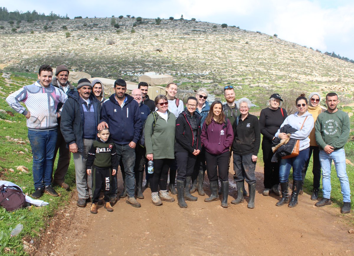 JAIPalestine's tweet photo. Monday the 7th of February 2022: The first day of planting activity as part of the JAI-ATG Olive Planting Program, started on Sunday, with the participation of international volunteers from various countries.

The activity took place in Wad Fukin village, west of Bethlehem https://t.co/rk1sVH8WX7