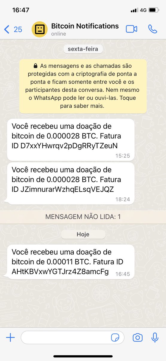 BitcoinBeachBR's tweet photo. WhatsApp notifications via @CallMeBot_com  are working very well. 

Thank you for the donation through our crowdfunding campaign 
https://t.co/NmmsROXNO6 https://t.co/8DaUuzh2G1