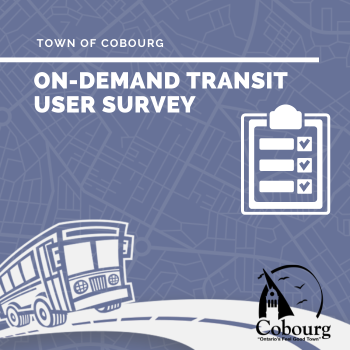 ENGAGE COBOURG: The ‘On-Demand Transit Survey’ on #EngageCobourg is looking to hear from transit users about their experiences since the launch of on-demand last spring. 

✅ Take the survey.
✅ Comment in the forum. 
👉 Visit engagecobourg.ca today! <a href="/Cobourg_Transit/">Town of Cobourg</a>