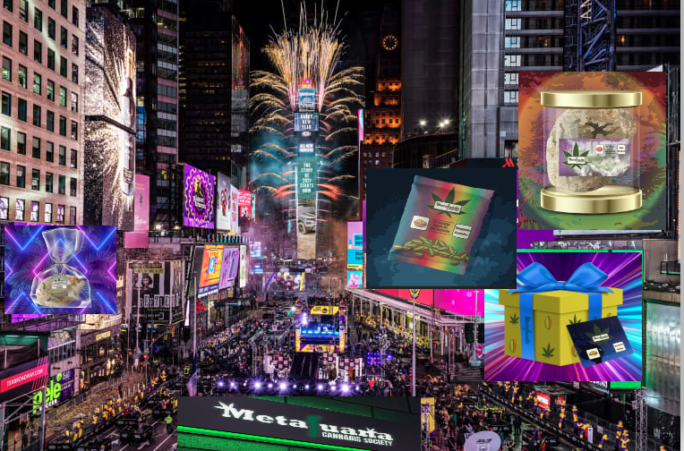 MrFib011235813's tweet photo. Mint is almost done for @MetajuanaNFT and theyre celebrating in Times Square.
~100 left with 2210 total supply.
Use $WATR (only 24m tokens) to sow your seeds and watch your plants grow.
Dope artwork & roadmap.
Dont miss it!!!
#LFGrow #mcsnft https://t.co/TVY0UkfiXT