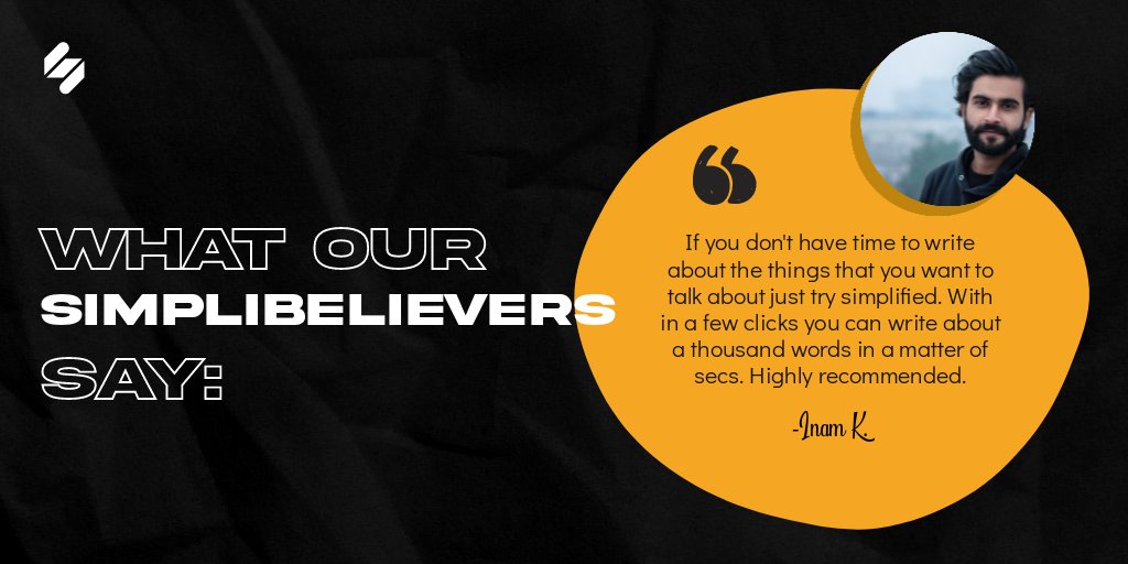 sosimplified's tweet image. Gotta try it? ✍️ Head over to pos.li/2kksfq and search “Simplified AI” for an exclusive discount code for our friends and family! 😉 Check us out and show us some love while you&apos;re there! 

#simplifiedapp  #producthunt #AIcontent #artificialintelligence