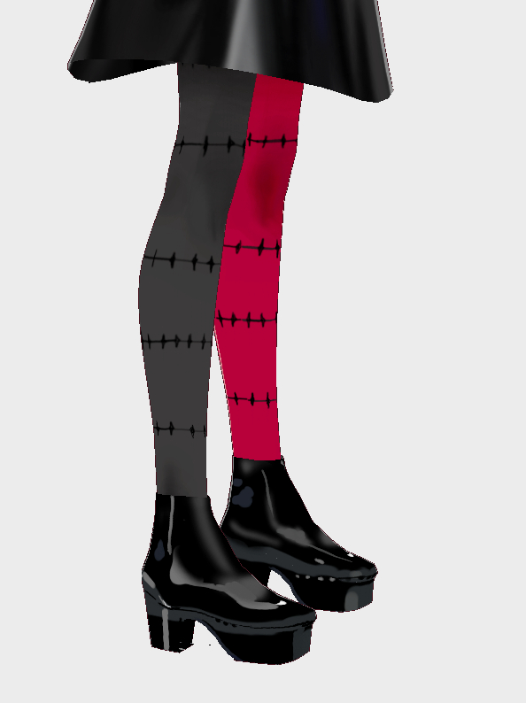 1girl solo platform footwear stitches pantyhose simple background black footwear  illustration images