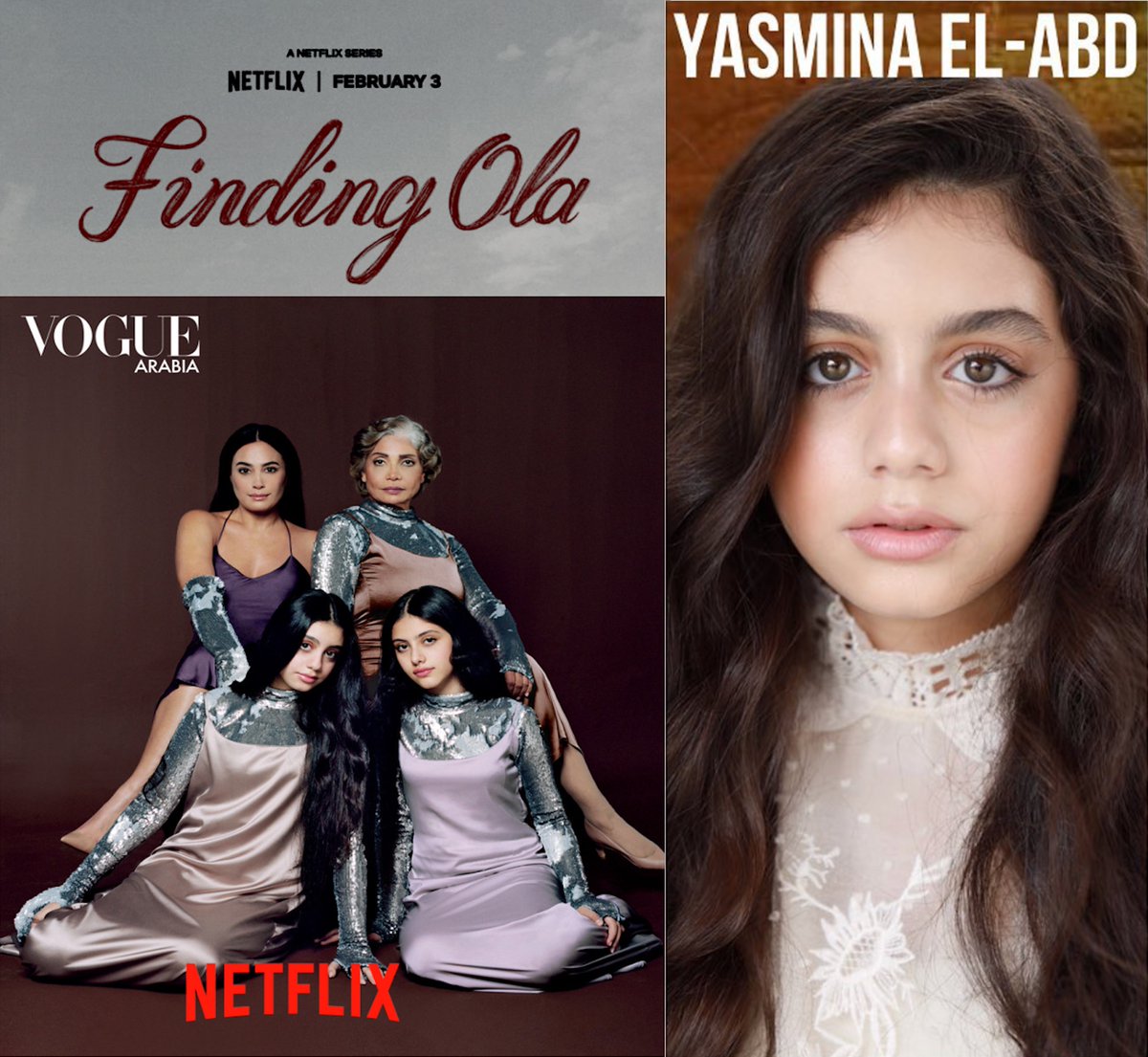 If you didn’t see her in the most recent Vogue magazine, you can see Yasmina El-Abd staring in new worldwide NETFLIX series #FindingOla The reviews of the show and of Yasmina are amazing! This girl is unstoppable!