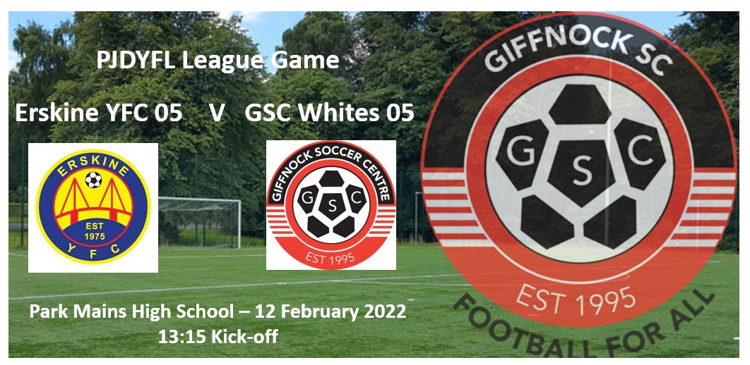 Looking forward to a though game against a good footballing side - Erskine YFC 05s