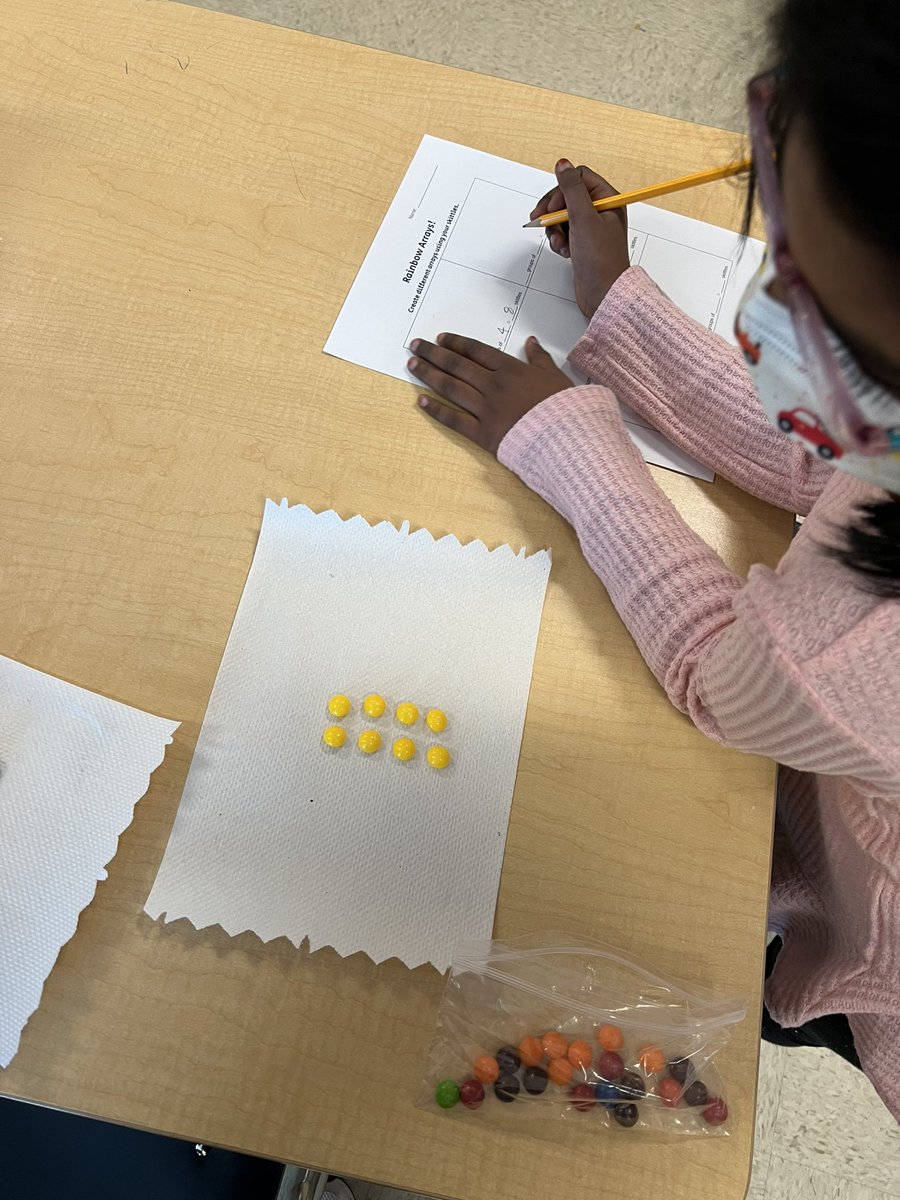 Arrays with Skittles! #mason #math
