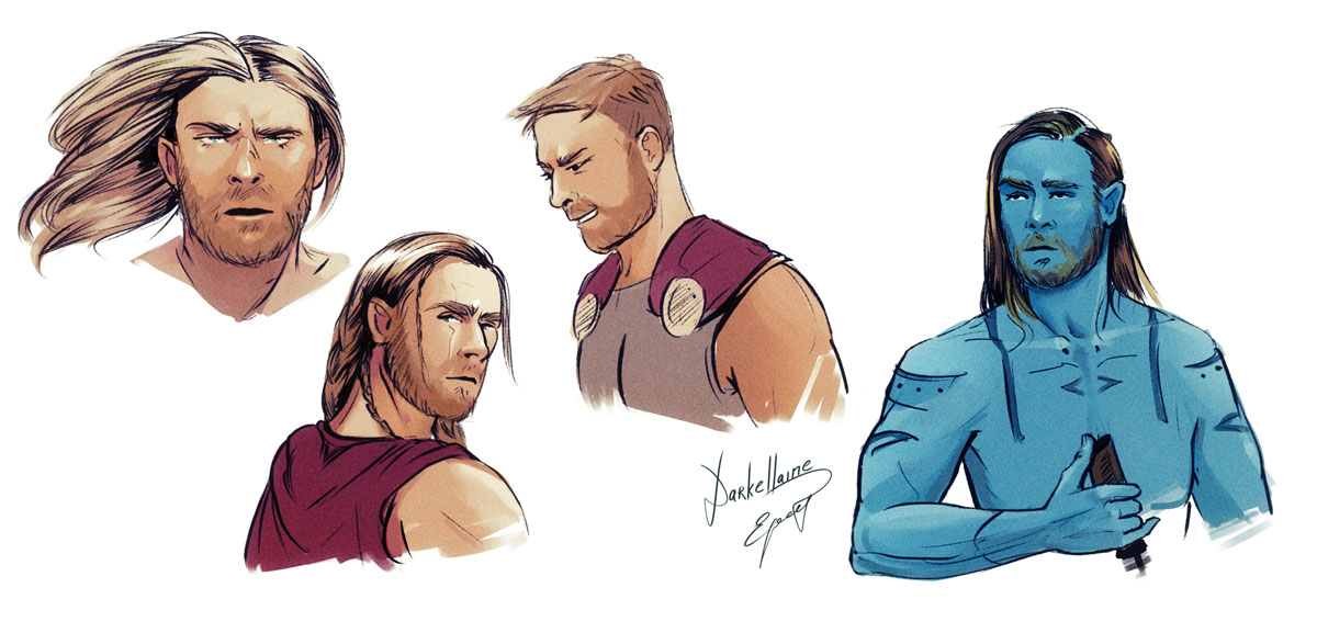 RT @Darkellaine: #Thor sketches because he deserves it https://t.co/ZapD0JN4P2