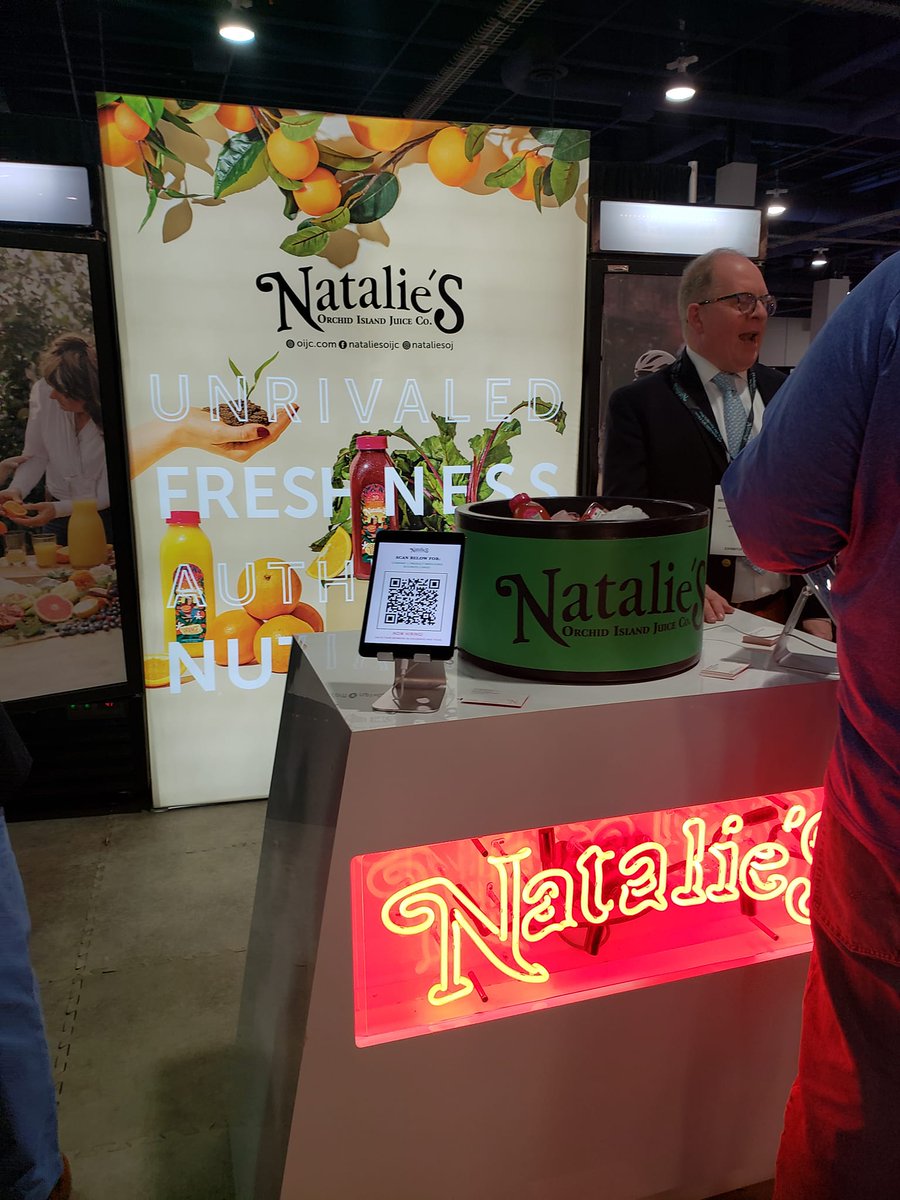 OUKosher's tweet photo. Refreshing @oukosher @Nataliesoj juices hit the spot! #ShapetheFutureofFood #oukosher #fancyfoodshow #juicelover https://t.co/t2T86n1UTl