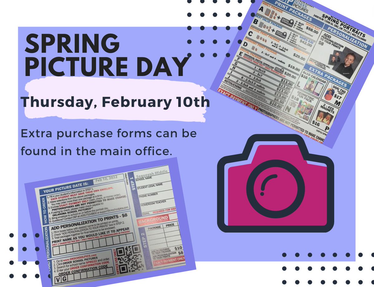 Spring Picture Day will be this Thursday, February 10th.