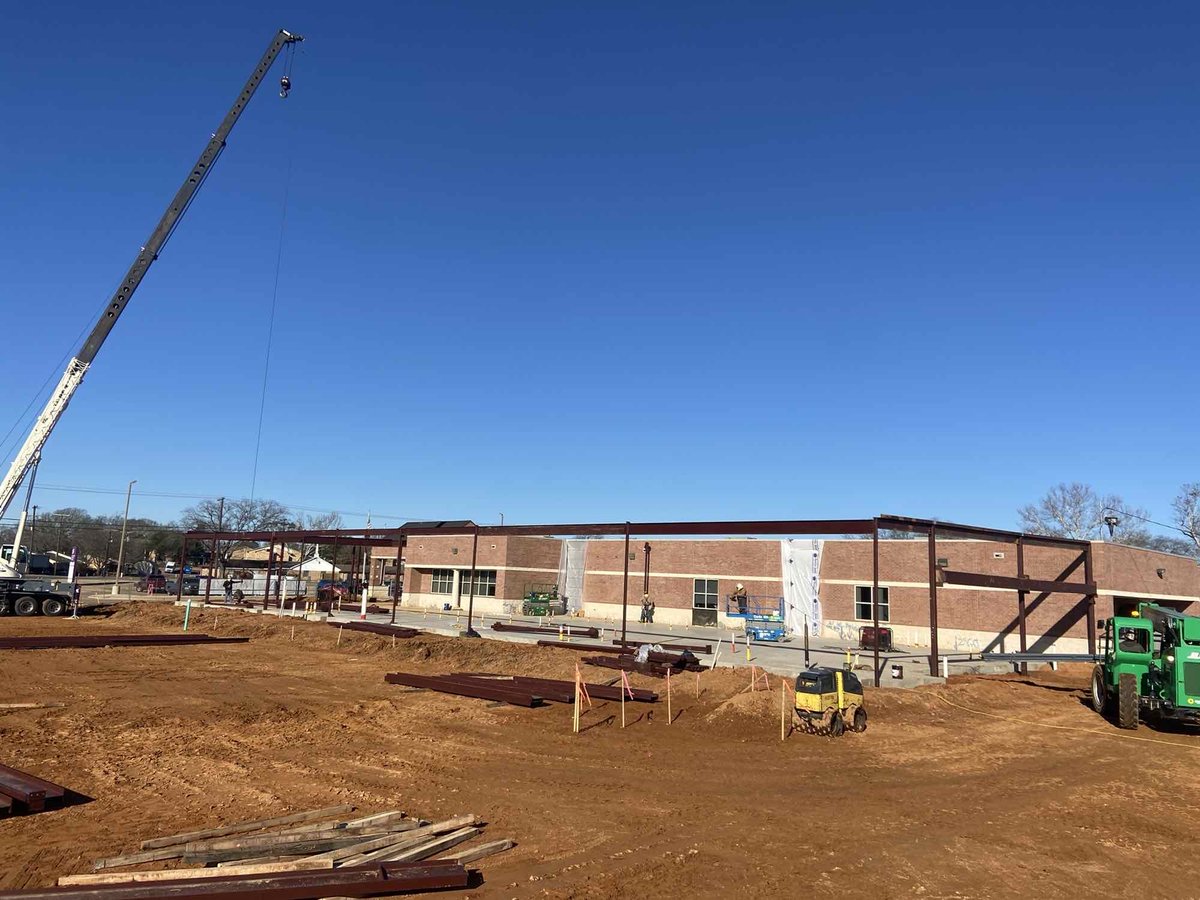 jackson_c84's tweet photo. The new @CHRISTUSHealth  Athens Clinic Addition has gone vertical! This addition will give the CHRISTUS Athens Clinic 18 new exam rooms, a new physical therapy space and additional office space. 

Design: Harris Craig Architects https://t.co/Nlam8X5njO