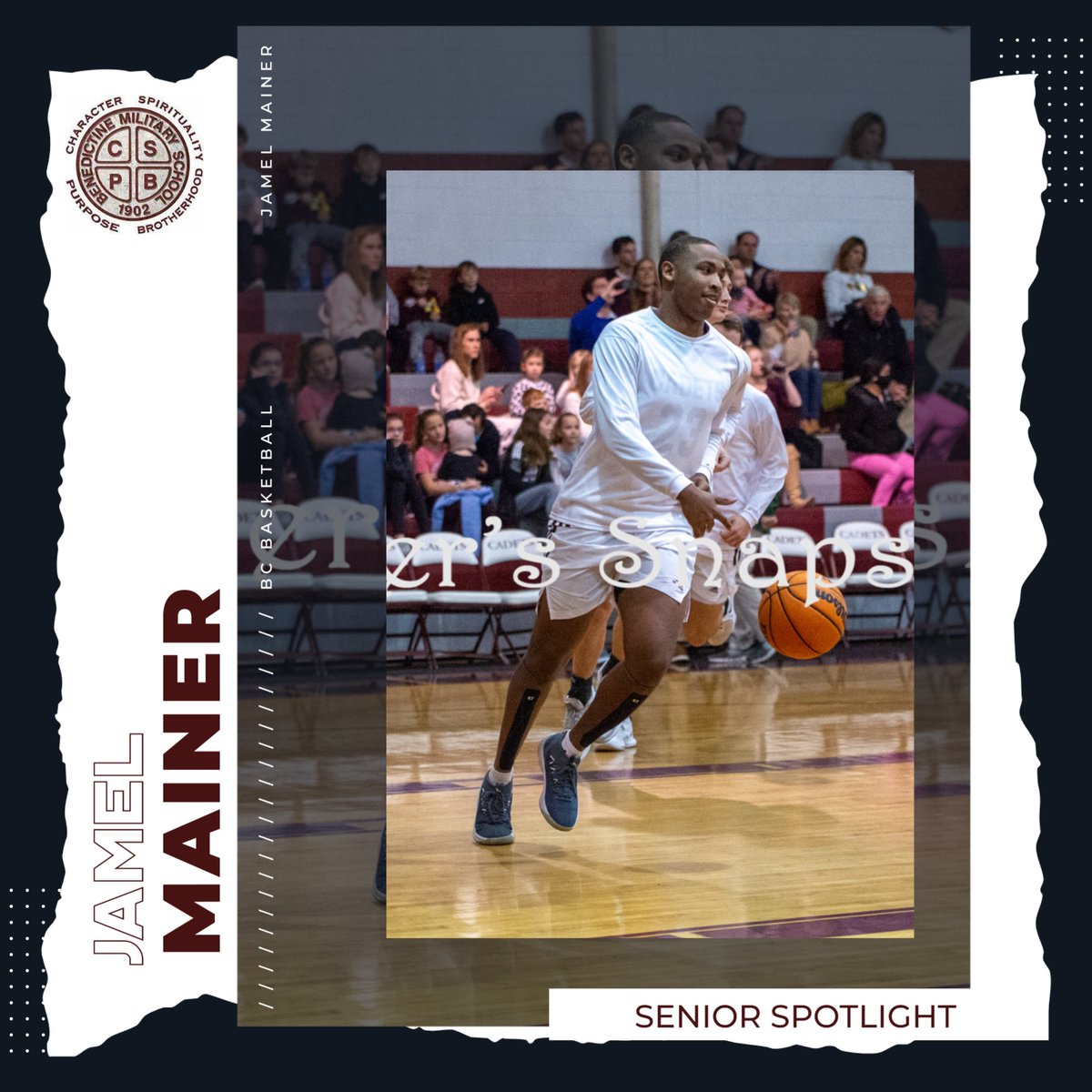 SENIOR SPOTLIGHT: Jamel Mainer ’22 is a do-it-all player who displays toughness on the court while also bringing a sense of humor to everything he does. Mel has been a consistent presence on the BC Varsity team for four years, and the program will miss him! Congratulations, Mel!