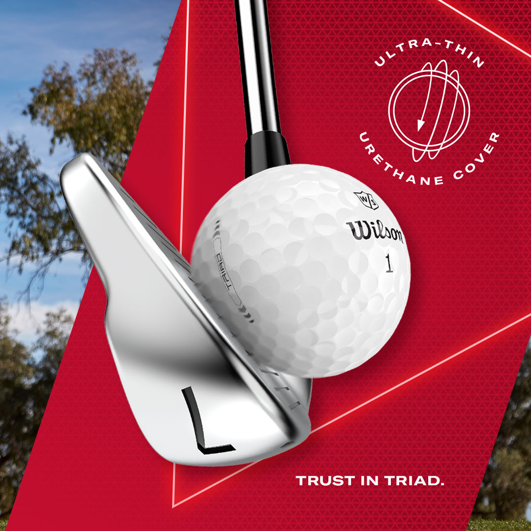 Triad's ultra-thin cast urethane cover means high spin with scoring irons and wedges.

Triad Launches 02.15.22

Learn More: Link in bio
#trustintriad #teamtriad #wilsongolf