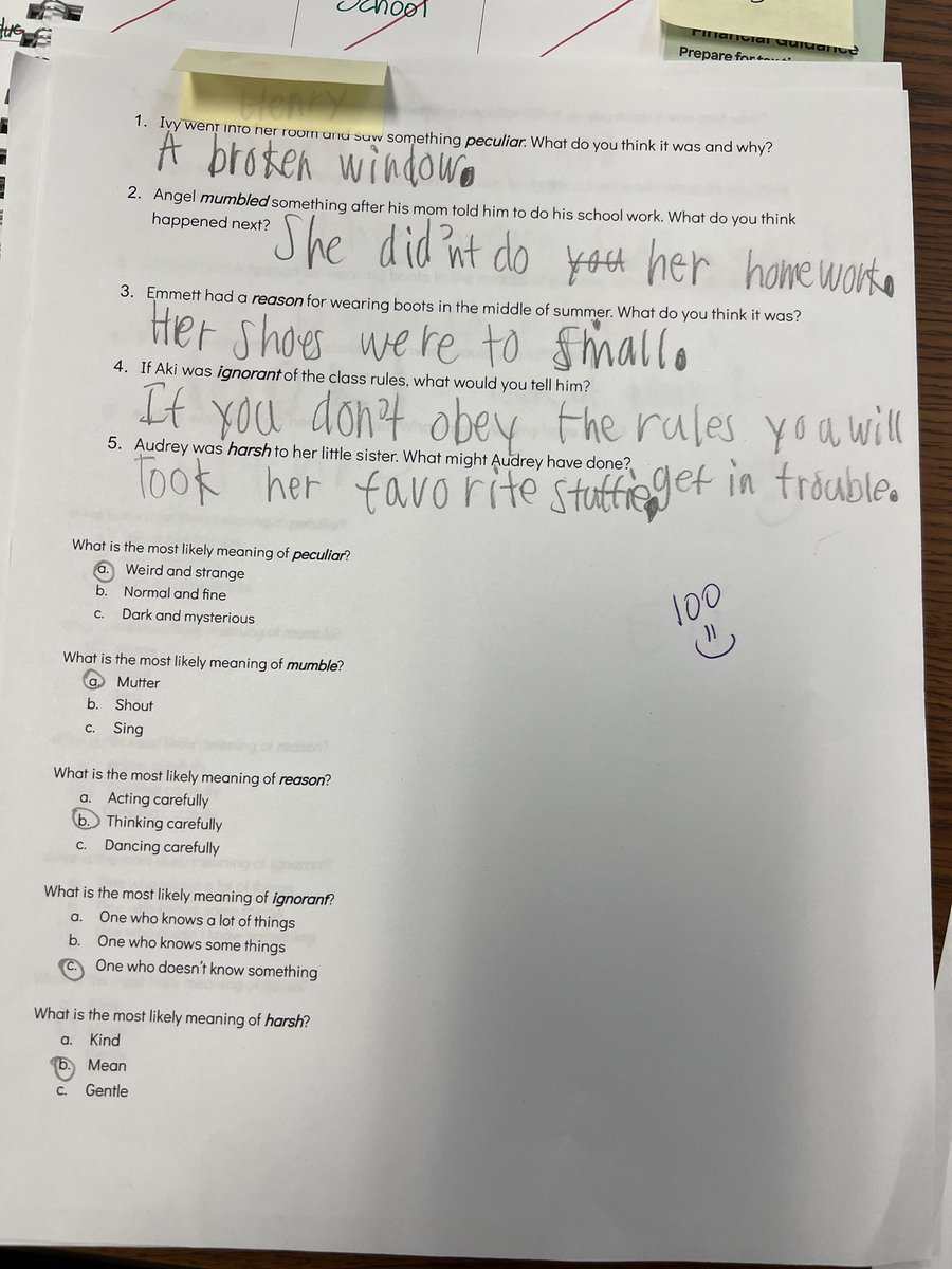 Tiffany Jotten (@mrsjotten) on Twitter photo First time trying the short answer questions for the vocabulary curriculum. So proud of the creative answers I read! Thank you <a href="/readwritemike/">Mike Ochs, staff developer, consultant, author</a> for the great resource! First time trying the short answer questions for the vocabulary curriculum. So proud of the creative answers I read! Thank you <a href="/readwritemike/">Mike Ochs, staff developer, consultant, author</a> for the great resource!
