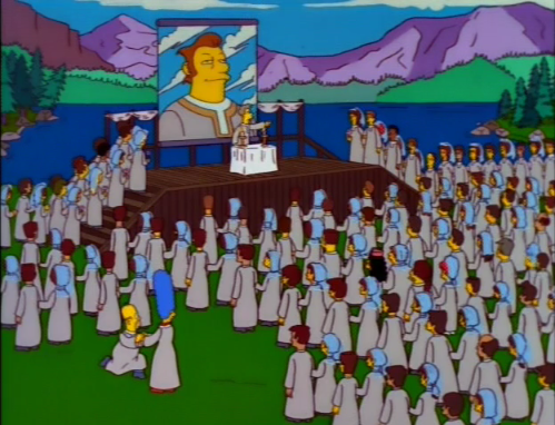 DaveMirkin's tweet photo. #OTD #TheJoyOfSect! I came up with this idea back when people were still dumb enough to blindly follow & give money to blatantly obvious con artist liars. Loved celebrating #ThePrisoner & Rover (a fav theme song) and still enjoy riding my #HoverBike. @TheSimpsons @EverySimpsons https://t.co/eJQB8TNl98
