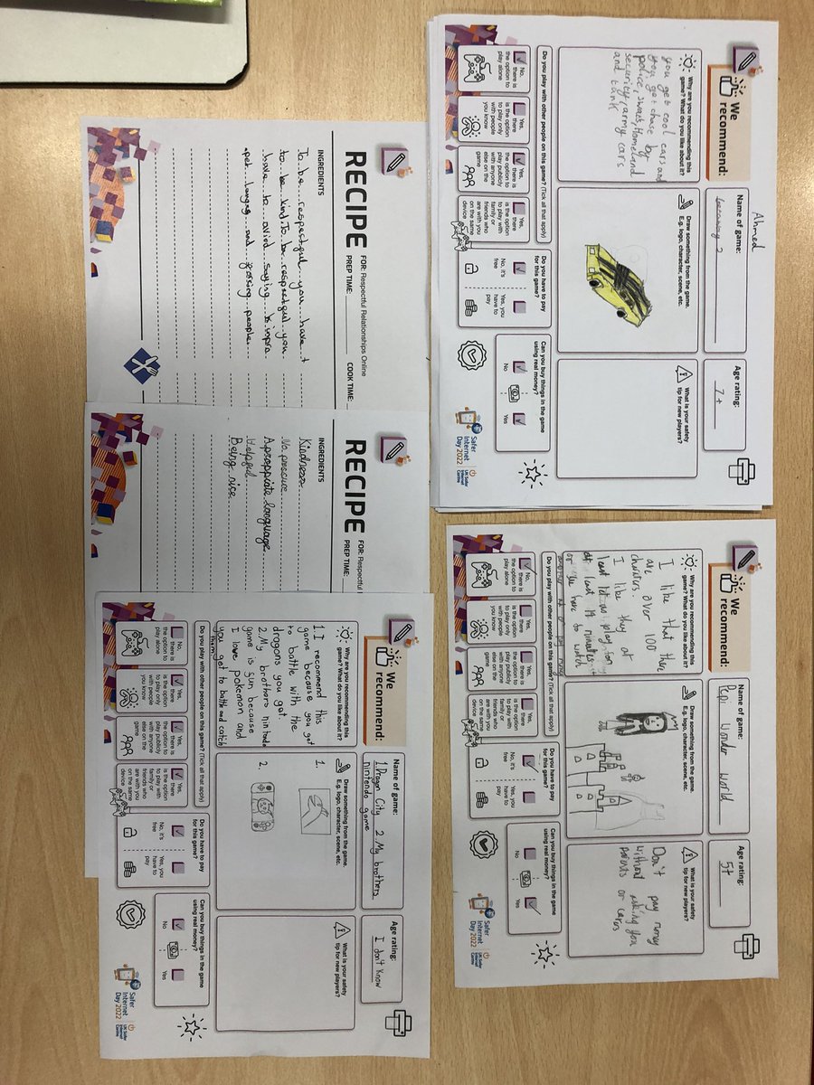 MrPerulero's tweet photo. Some of the work for Safer Internet Day Beam class produced today looking at ways to be respectful when gaming appropriate games for their age. @Miss_Stamatiou @Centralprimary https://t.co/7AJ7HBtqM9