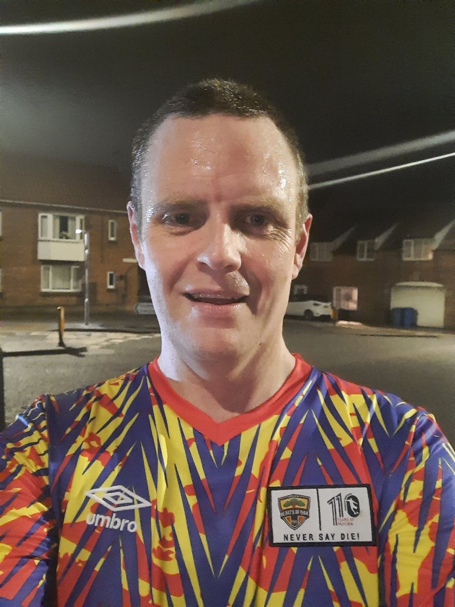 JohnEdwardsBrid's tweet photo. Five years on and The Reluctant Runner is still going. And tonight  I think I probably became the first runner to pound the mean streets of East Yorkshire in this incredible Hearts Of Oak shirt. https://t.co/LZTDqN8fns