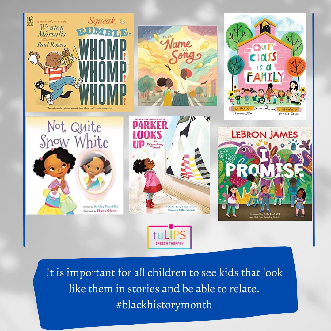 tuLIPSSpeech's tweet photo. Representation in reading is important. 
. 

#speechtherapy #sanfrancisco #speech #language #communication #therapist #slp #slpa #reading #goals #blackhistorymonth https://t.co/murip7Cl7x