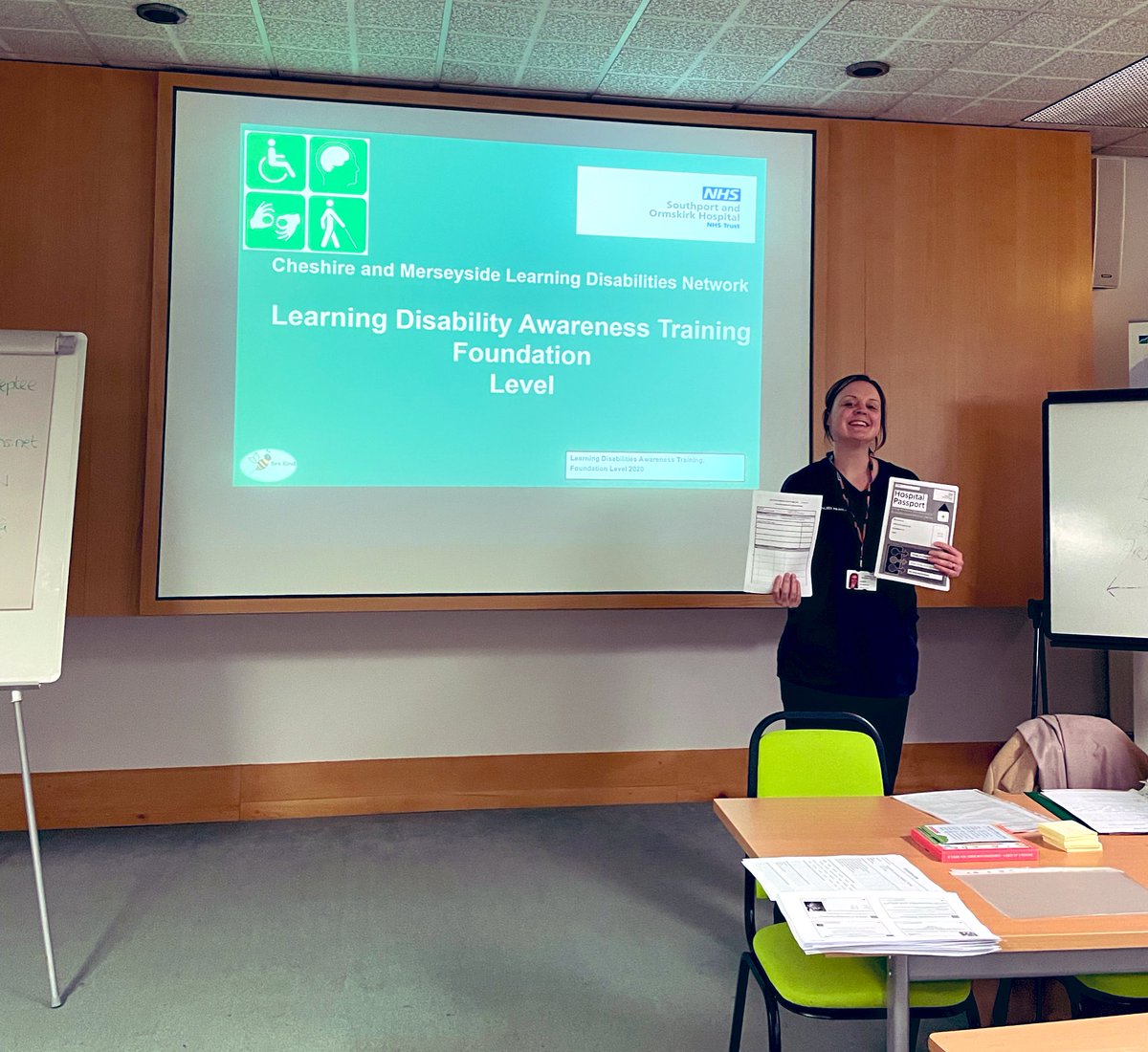 SONHSPreceptor's tweet photo. Our wonderful @Emmelah in action teaching, you made a big impact today, thank you for attending our Preceptee Workshop ❤️ #LearningDisabilityTraining https://t.co/dl0EBqfQFW