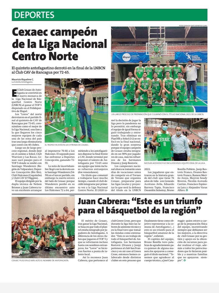 cexaec1's tweet photo. Muchas gracias Estrella del Norte por apoyar al deporte regional #Antofagasta #Deportes #basquetbol https://t.co/ADhppd5CxM
