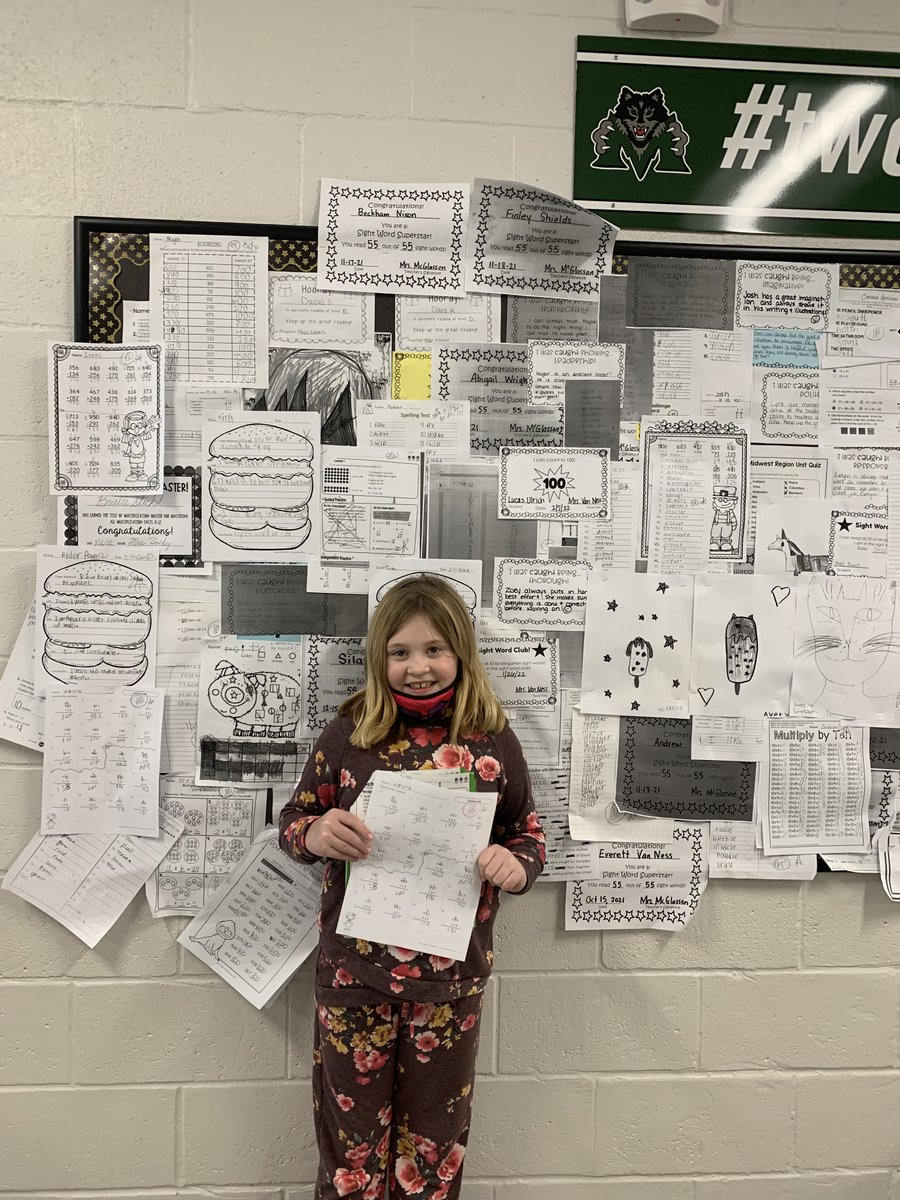 MrJsams's tweet photo. A whole lot of awesome coming from Ms. Shatto's room today! Kayla and Isaac crushed their math while Ryder, Leila, and Kira did amazing on their cheeseburger writing assignment! We are so proud of all of you! #twolves7pride #itsagreatdaytobeatimberwolf https://t.co/VNXoBIgZY3