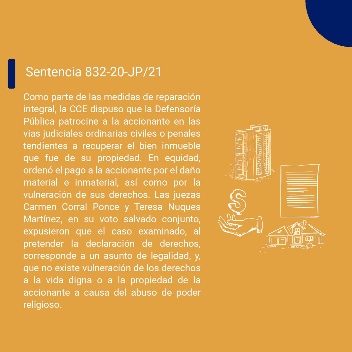 CorteConstEcu's tweet photo. #NovedadesJurisprudenciales | AP contra particulares y estándares para la celebración de escrituras en las que intervienen personas adultas mayores.

📄Ver sentencia➡️https://t.co/8hy9xlBb1g https://t.co/15AF9XE9Wj