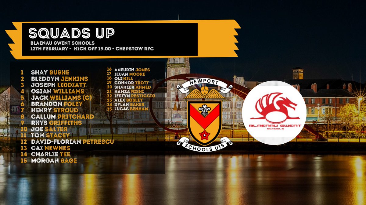 Game On 💪 This Friday we welcome @BGSchoolsU15 in the @dewar_shield! Looking forward to a tough encounter 🔥 Thank you to @CHEPSTOWRFC for hosting! Kick off - 19.00 #COTP ⚫️🟠