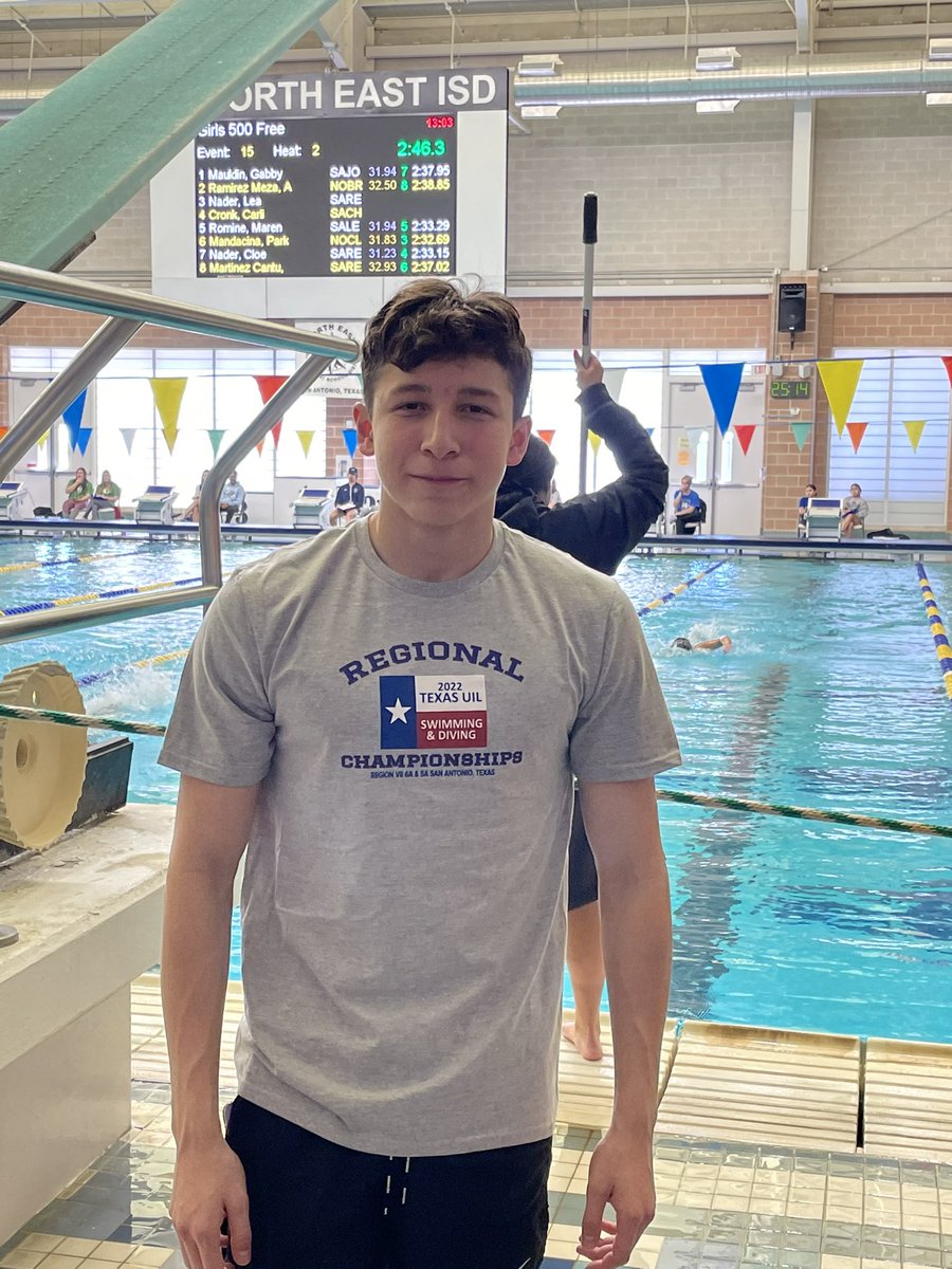 Congratulations to our Holmes Husky new record holder, Hector Cortez, with a 22.01 in the 50 Freestyle. Way to go, Hector!