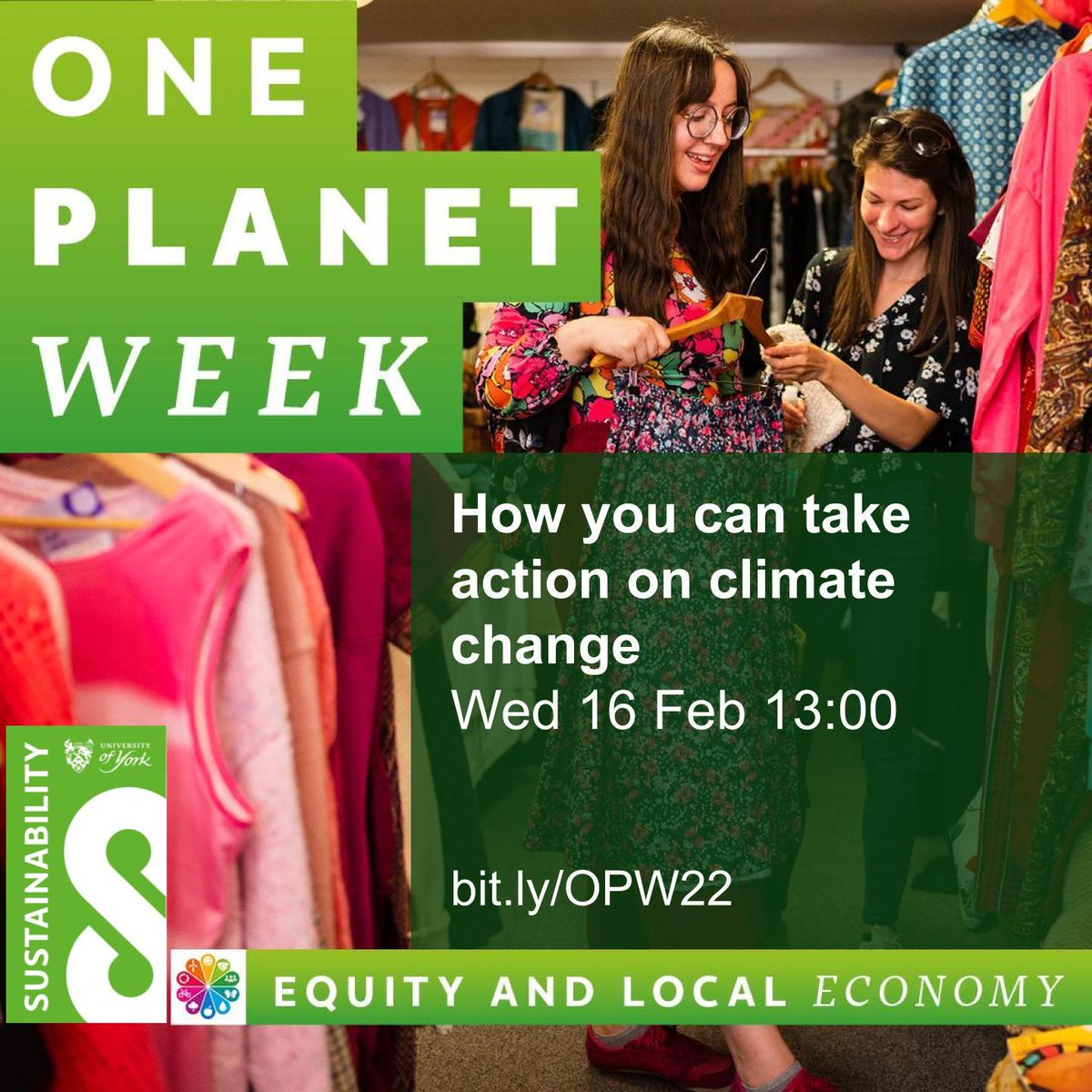 UoYsustain's tweet photo. One Planet Week (https://t.co/a9pCMD61wR)
Weds 16 Feb 13:00
How you can take action on climate change, Jo Hand, Founder of @gikiearth Find out about the GIKI app & how we are using at UoY in our Carbon Reduction Challenge
#OPW22 #ClimateAction
@YHClimateCom https://t.co/DKWYDUbKUV