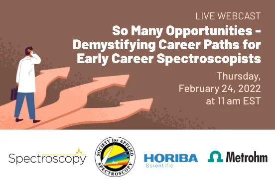 SocAppSpec's tweet photo. #SocAppSpec's Early Career Interest Group has put together a fantastic webinar aimed at demystifying career paths for early career spectroscopists. Click the link to register or head over to our website or socials for more information! 

Register here: https://t.co/QRHouZICa8 https://t.co/DBE3cx7hQl