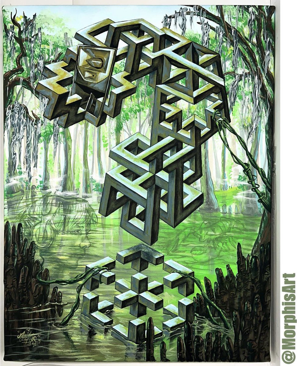 Here some questionable swamp art I recently finished, what do you think?
“Impossible Friends” 
Acrylics on 24” x 18” canvas
@tippermusic #tipperandfriends