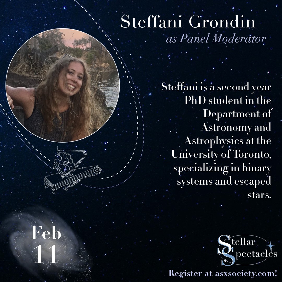 Learn about ethical considerations in astronomy with PhD student Steffani Grondin at the Stellar Spectacles Symposium! She is moderating a panel with guest speakers to discuss ethics in astronomy. Book tickets ($5 general admission, free for students) at asxsociety.com.