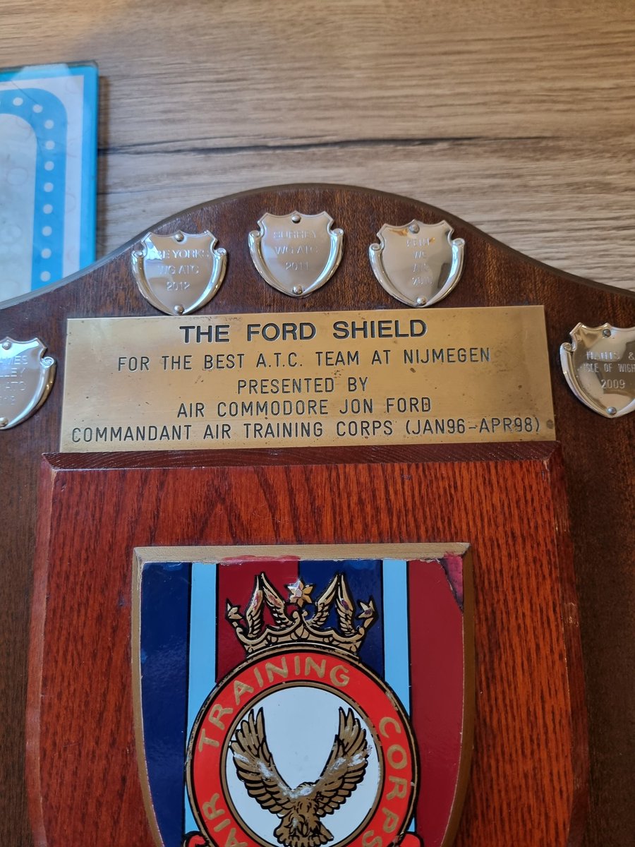 RAFAC Road Marching (@acoroadmarching) on Twitter photo "The Ford Shield". Presented by Air Commodore Jon Ford RAF, former AOC Air Cadets and Regional Commandant <a href="/CERegionRAFAC/">C & E Region RAFAC</a>. Awarded to the best RAFAC team at the Nijmegen Marches. Restored almost to its former glory and looking pretty pukka. <a href="/aircadets/">RAF Air Cadets</a> <a href="/ComdtAC/">Commandant RAF Air Cadets</a> @St_DE4DAAGSE "The Ford Shield". Presented by Air Commodore Jon Ford RAF, former AOC Air Cadets and Regional Commandant <a href="/CERegionRAFAC/">C & E Region RAFAC</a>. Awarded to the best RAFAC team at the Nijmegen Marches. Restored almost to its former glory and looking pretty pukka. <a href="/aircadets/">RAF Air Cadets</a> <a href="/ComdtAC/">Commandant RAF Air Cadets</a> @St_DE4DAAGSE