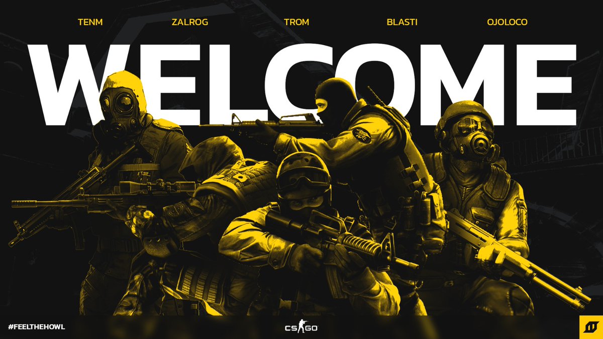 #CSGO 

¡Damos el salto de calidad a una de las secciones más importante dentro de los esports! ⚔️

Así queda confirmada la manada 🤝

<a href="/TenmmM2/">TenMM2</a> 🔫
@Zalrog 🔫
<a href="/JoberxD/">JoberxD |</a> 🔫
<a href="/Blasti18/">Blasti</a> 🔫
<a href="/Trom14_/">𝓜𝓗</a> 🔫
<a href="/ojoloco886/">ojoloco886</a> 🔫

Esperamos estar a la altura 🔥

#FeelTheHowl 🐺