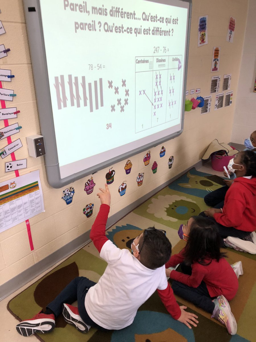 Un petit bavardage mathématiques pour discuter de différentes stratégies pour faire des soustractions ! #maths #bavardagemathématiques #97ejour #partenaires #discussion #soustraction #stratégies