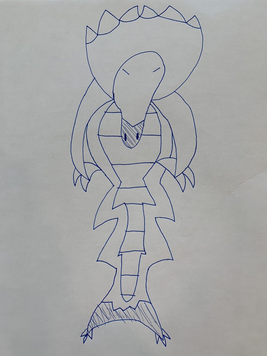 drcorynewman's tweet photo. Here’s my alligator sturgeon anime Pokémon #Truegreen7redesign https://t.co/V8GmqeFaqK