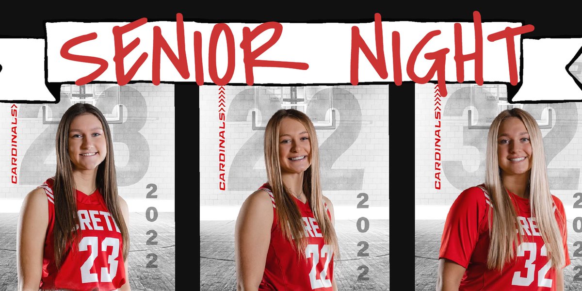 Senior night for these special Cardinals! Thank you for the commitment, effort and energy you have given our program over the last 4 years! Catch them in action vs. <a href="/PlatteviewGBB/">Platteview GBB</a> tonight at their last home game. JV 4:30, Varsity 6:00 striv.tv/channel/crete/
