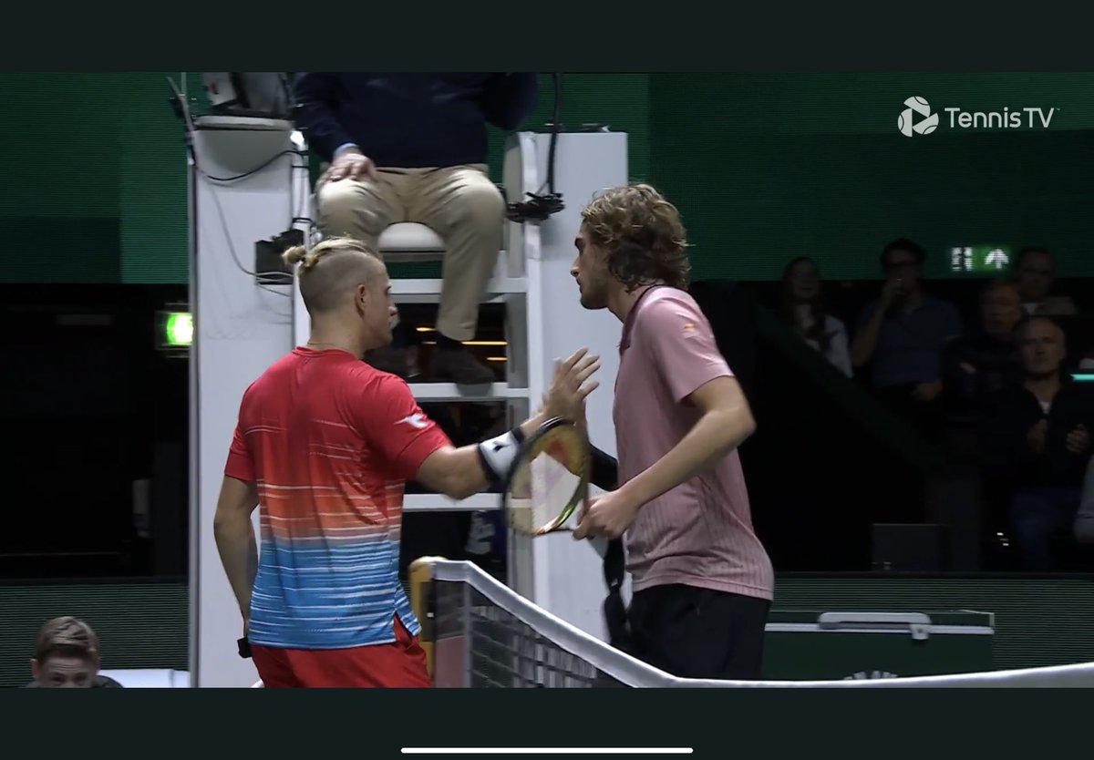 Pinklady13X's tweet photo. Everyone is happyโฆ that this match ended well for โฆ@steftsitsipasโฉ ๐ฅต๐ฅณโค๏ธโ๐ฅโฃ๏ธ#abnamrowitt https://t.co/CXXWuughzH