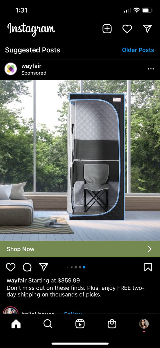 What the hell did I search for that made Wayfair think I wanna be zipped up inside something right now?
