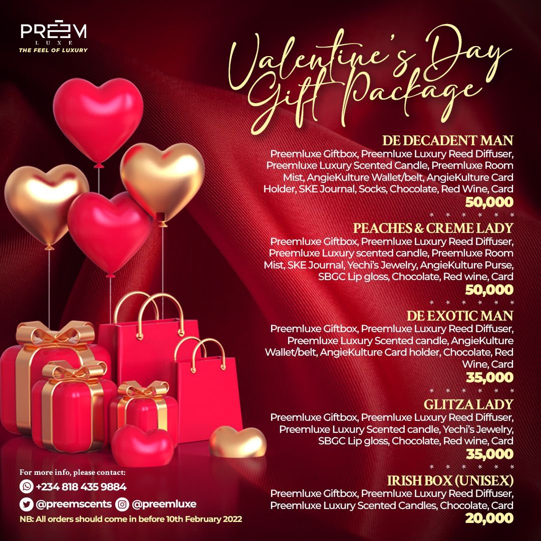 Uncle2Triplets's tweet photo. While you are here, do put a smile on someone’s face this valentine by ordering any of these packages from @Preemscents @ChefPreem for your loved ones. Show some love ❤️. https://t.co/Qm3qKt2312