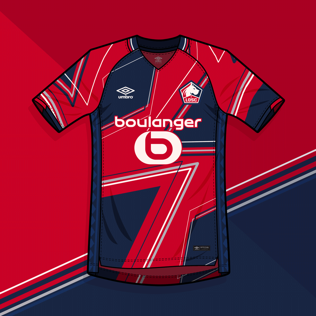 LOSC Lille x Umbro - Home kit | 
#100Dias100Equipos #Día92 #FFF3F0