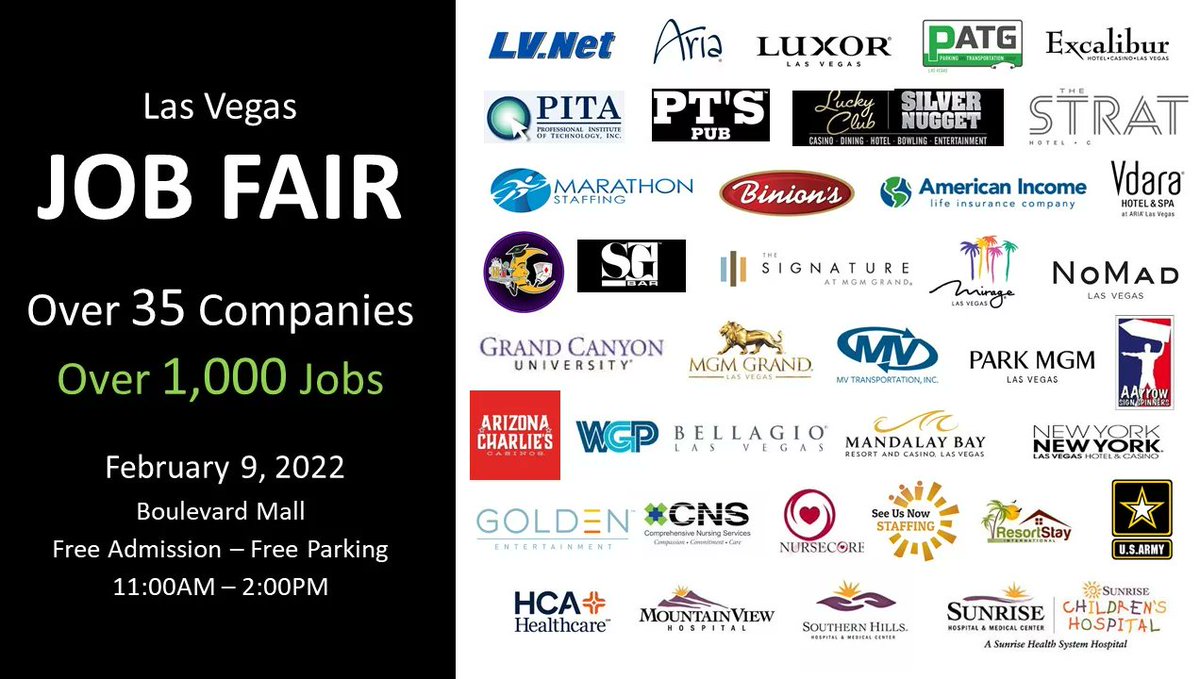 We'll be at the Boulevard Mall tomorrow from 11am-2pm. Stop by our booth to learn about our job training programs and how we can help you succeed in the hospitality industry!