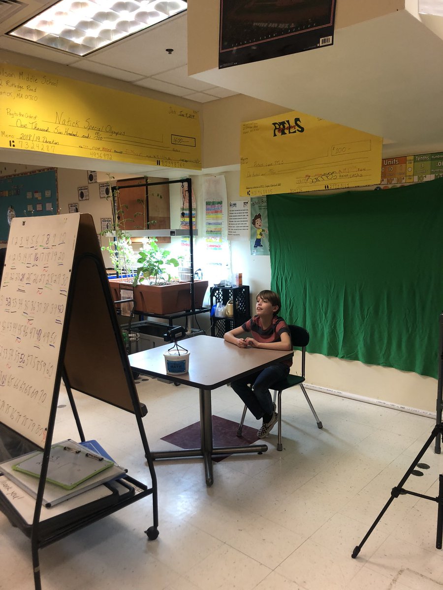 So fun to collaborate on a green screen <a href="/WeVideo/">WeVideo</a> project with <a href="/NatickAccess/">AccessProgram</a> at <a href="/wmsnatick/">Wilson Middle School</a>! Amazing start, students rocked it, and can’t wait to help in creating their video next week. <a href="/natickps/">Natick Public Schools</a> #natickps #relationshipsmatter
